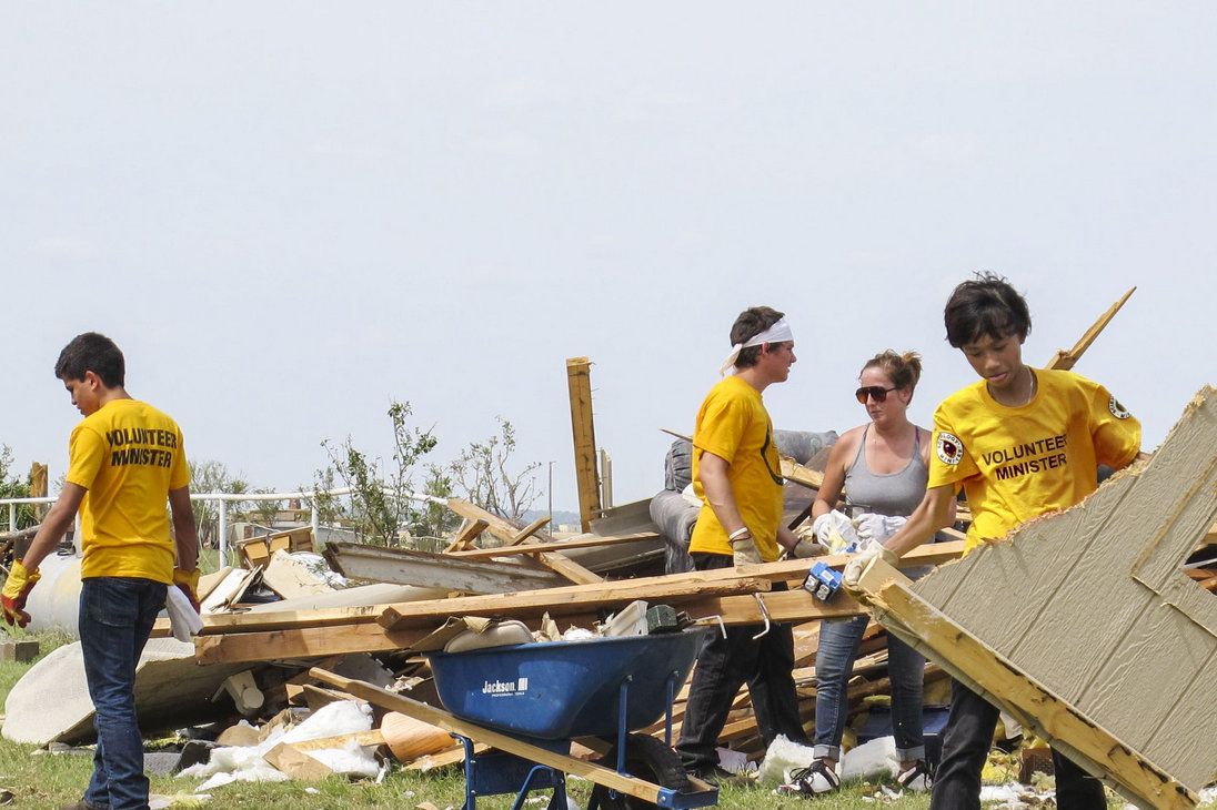 Scientology Volunteer Ministers helped with the cleanup after the May 2013 tornado devastated Shawnee, Oklahoma.