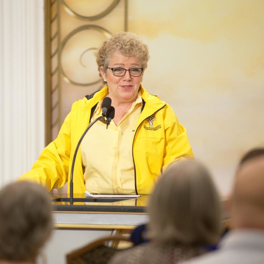 Scientologist Judy Fagerman, Volunteer Minister Coordinator of the Church of Scientology Tampa.