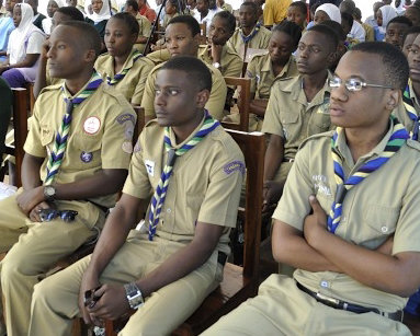 Students at special graduation at Lord Baden Powell Memorial School in Dar es Salaam, Tanzania, on completion of Volunteer Minister Disaster Response Training.