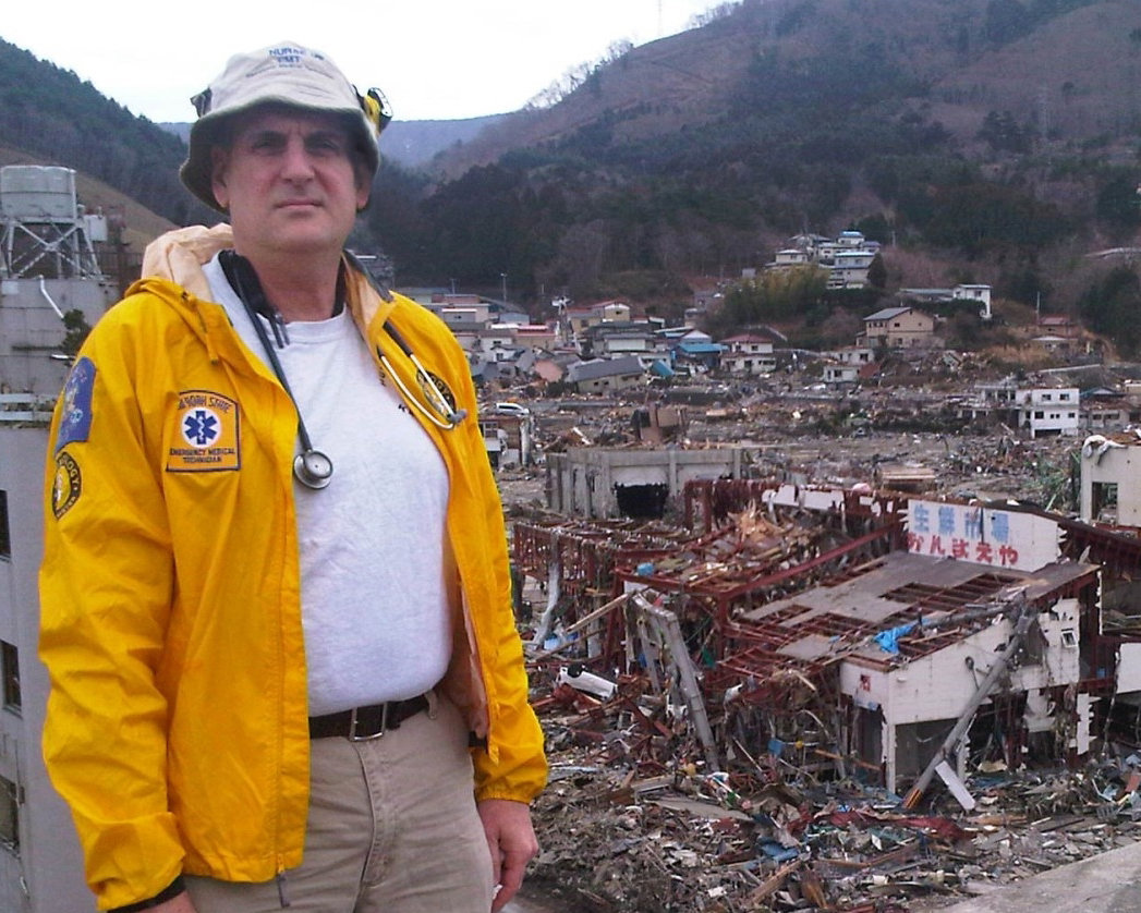 Ayal Lindeman is leading the Volunteer Ministers disaster response team in the Philippines. Shown here in Japan after the tsunami of 2011.