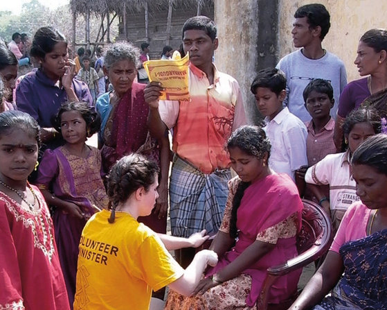 Hundreds of Volunteer Ministers traveled to South Asia to respond to the 2004 tsunami.