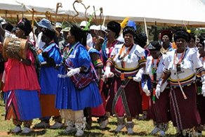 Traditional dancers reenact the story of King Mampuru and his commitment to preserve the freedom of his people.