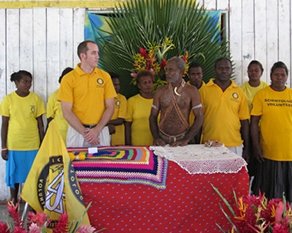 On behalf of the Savulei Council of Chiefs of the Solomon Islands, Paramount Chief Simon Pahini officially welcomes the Scientology Volunteer Ministers to the region.