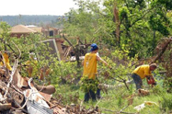 Scientology Volunteer Ministers provided relief after tornadoes decimated Birmingham and Tuscaloosa, Alabama.